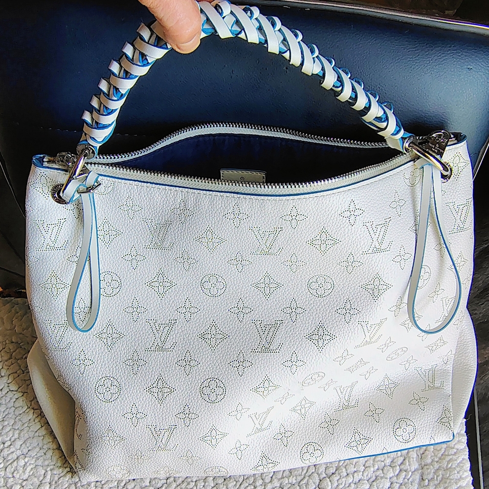 Louis Vuitton Cream With Blue Detailing Monogram Shoulder Bag - Picture 5 of 11
